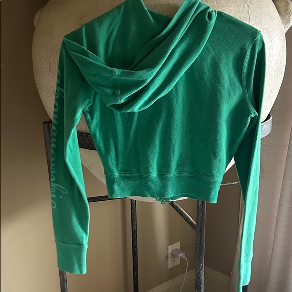 Abercrombie & Fitch Cropped Teal Hoodie - Picture 4 of 5